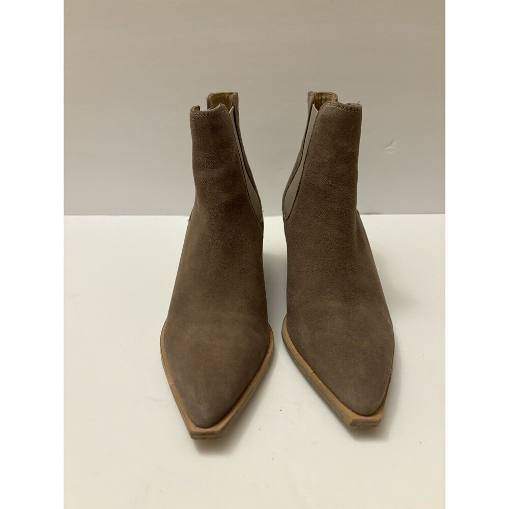 KENNETH COLE Women Taupe Beige Chelsea Mesa Slip On Suede Boots 5M